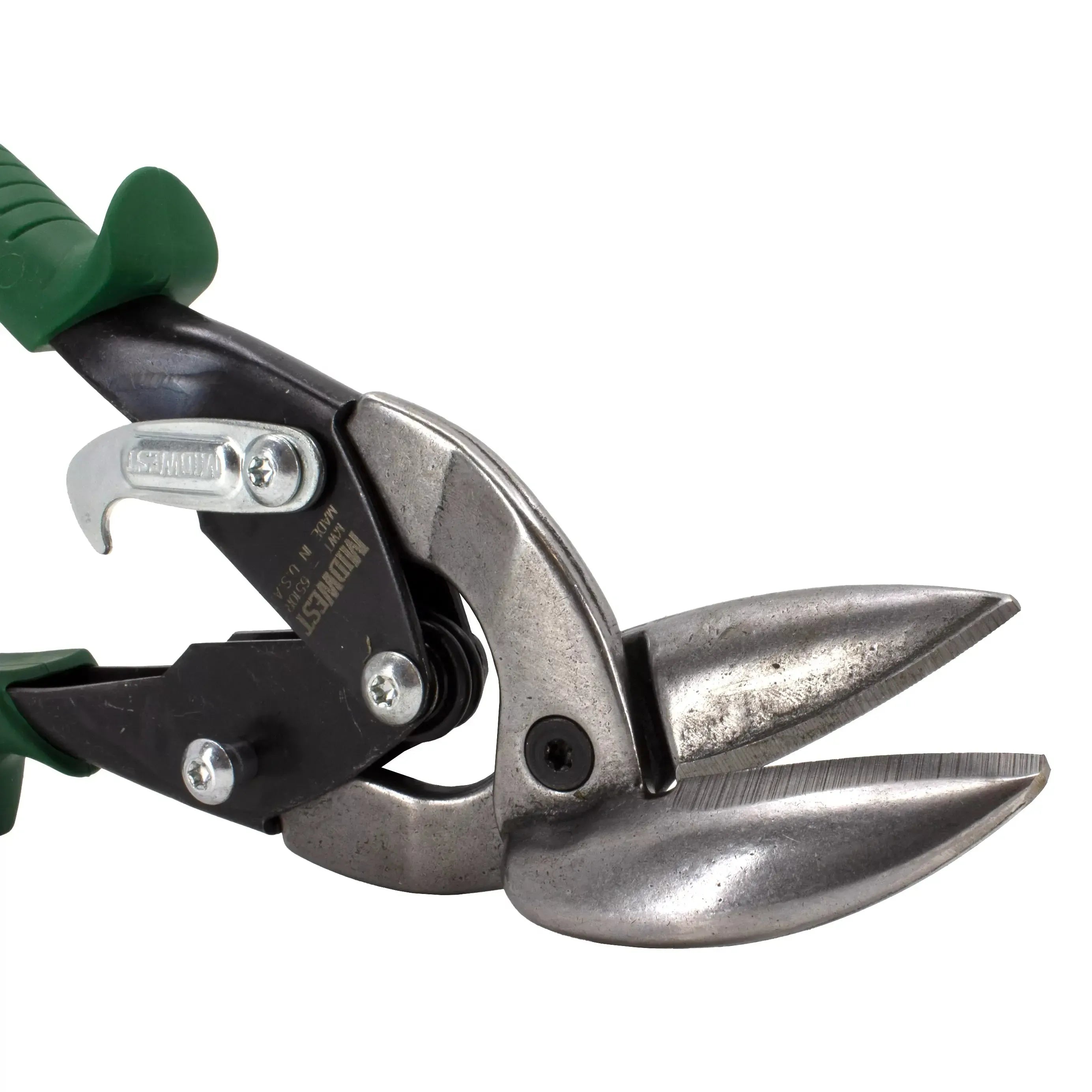 Midwest - Right Cut Green Offset Aviation Snip - MWT-6510R - Wise Line Tools