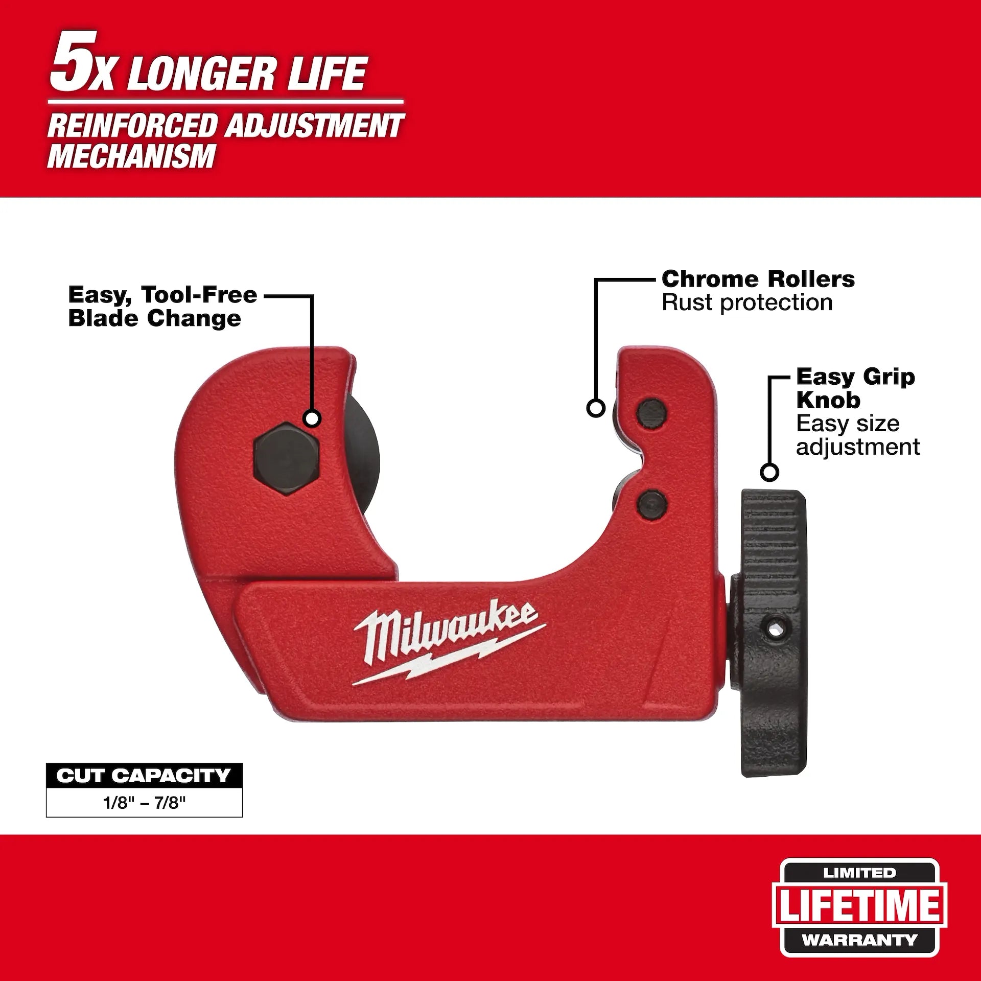 Milwaukee 48-22-4258 - 3/4" Mini Copper Tubing Cutter