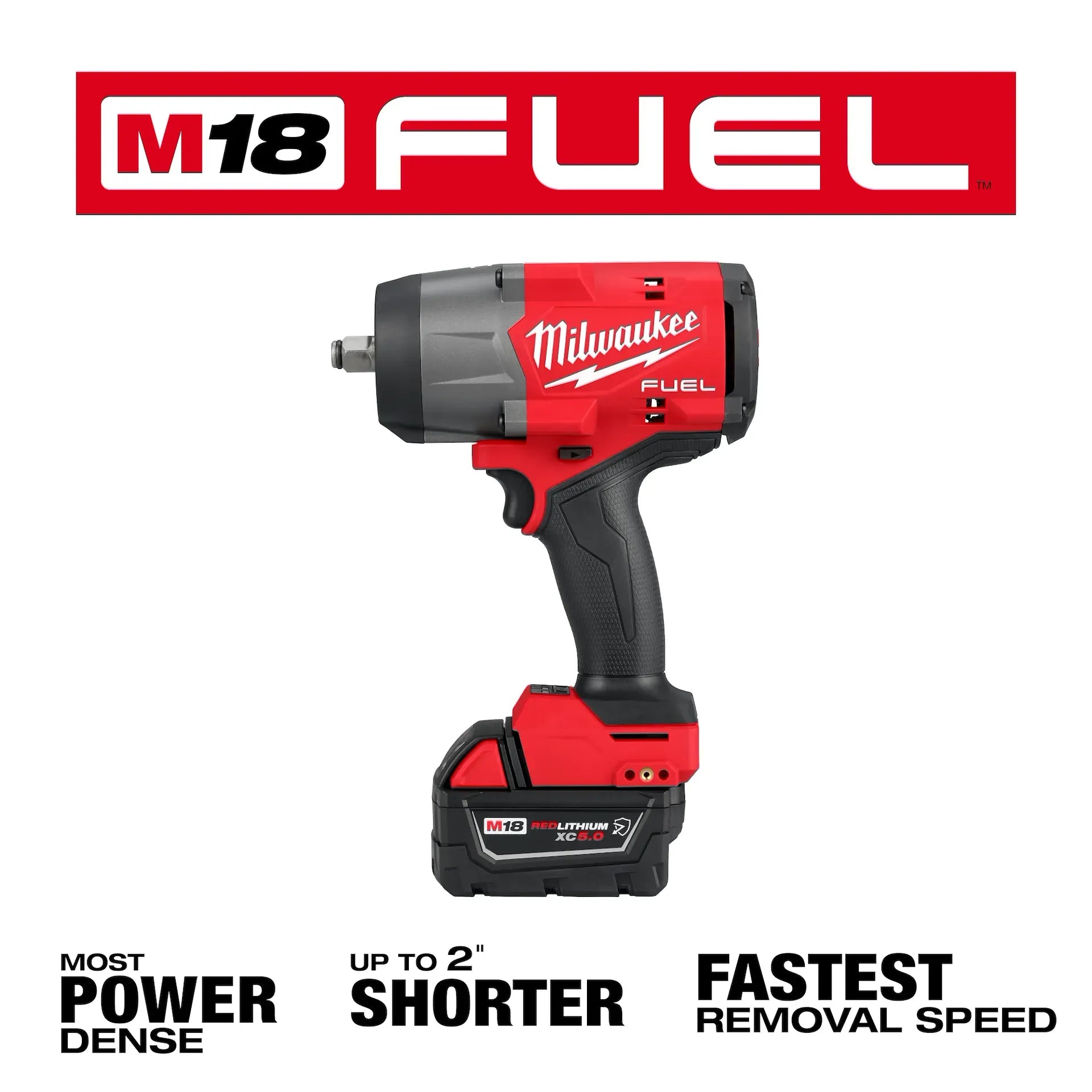 Milwaukee 2967-21B - M18 FUEL™ 1/2" High Torque Impact Wrench w/ Friction Ring Kit