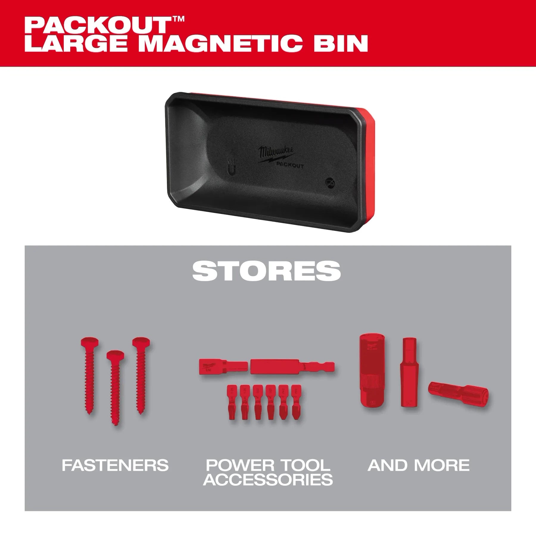 Milwaukee 48-22-8071 - PACKOUT Large Magnetic Bin