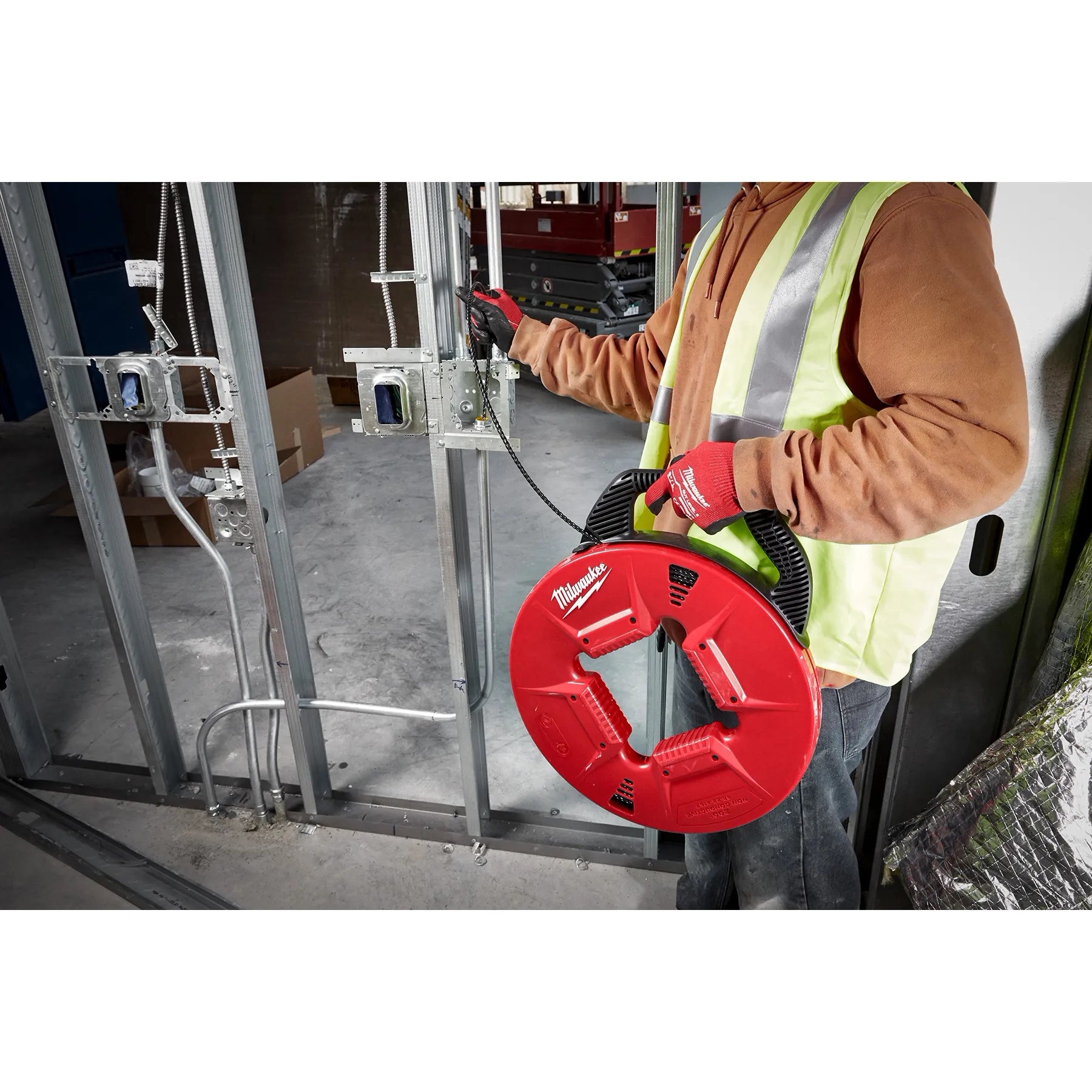 Milwaukee 48-22-4197 - 200' Polyester Fish Tape w/ Flexible Metal Leader