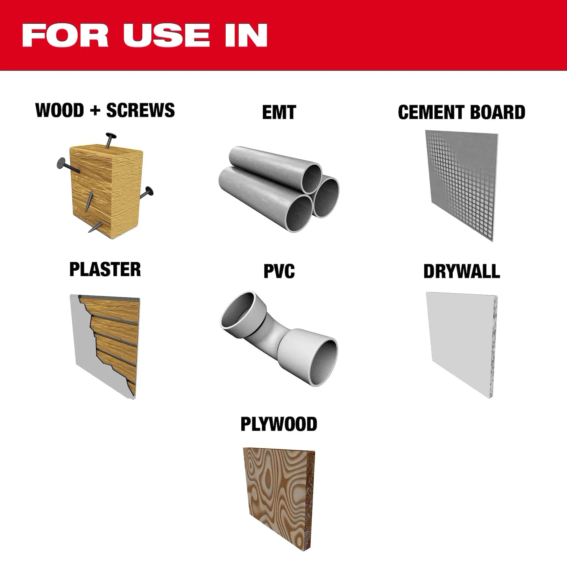 Milwaukee 49-25-1579 - 1-3/8" NITRUS™ Carbide Extreme Materials Universal Fit Oscillating Multi-Tool Blade (10 PK)