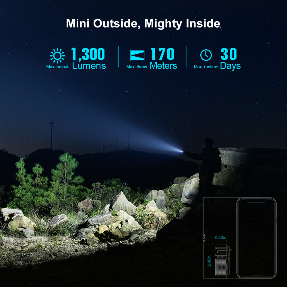 Olight Baton 4 EDC Compact Flashlight