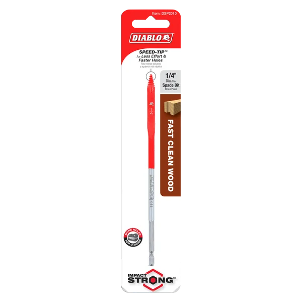Diablo DSP2010 - 1/4" x 6" Spade Bit for Wood