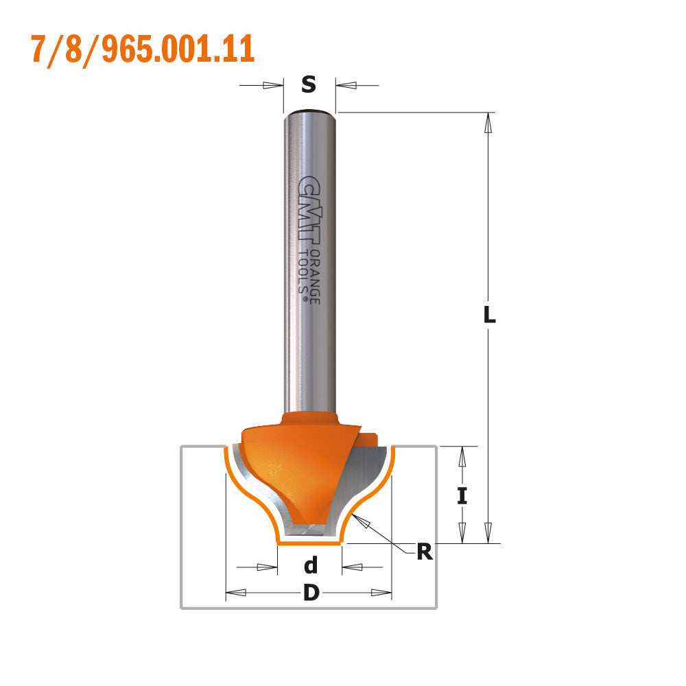 CMT 865.501.11 - 1/2" Shank Decorative Beading Bit