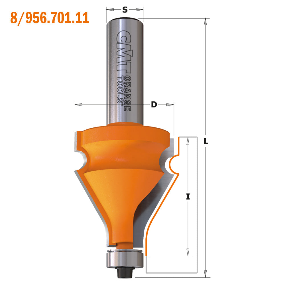 CMT 856.701.11 - 1/2" Shank Table Edge & Hand Rail Bit