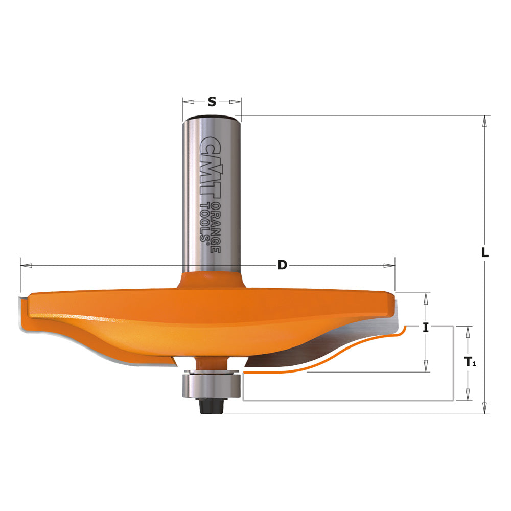 CMT 890.502.11 - 1/2" Shank Horizontal Raised Panel Router Bit