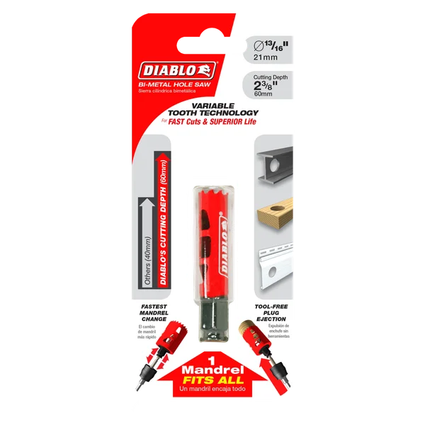 Diablo DHS0813 - 13/16" Bi-Metal Hole Saw