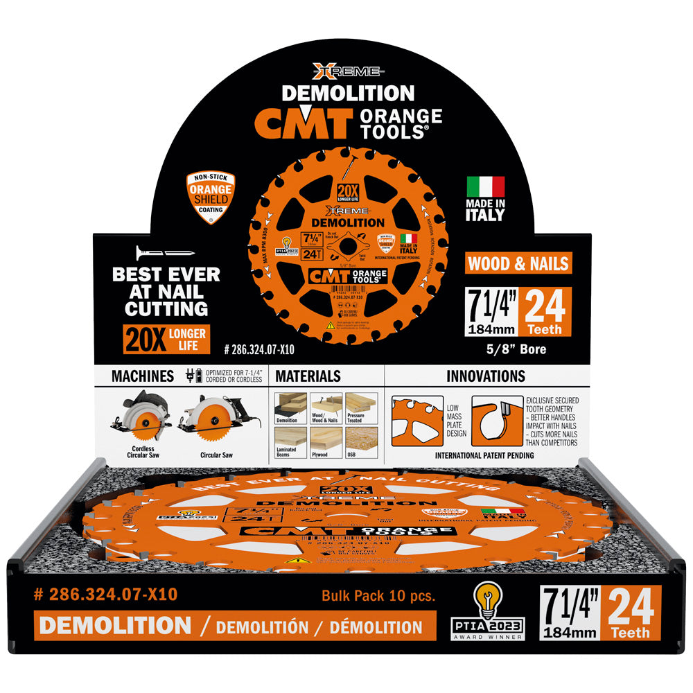 CMT 286.324.06 - 61/2" 24T XTREME DEMO Circular Saw Blade