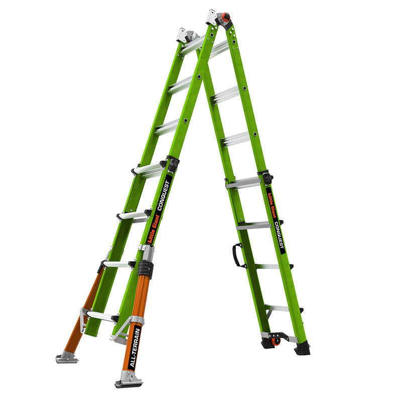 Little Giant 17107-001 - Conquest 2.0 9' - 15" All Terrain Multi Position Ladder