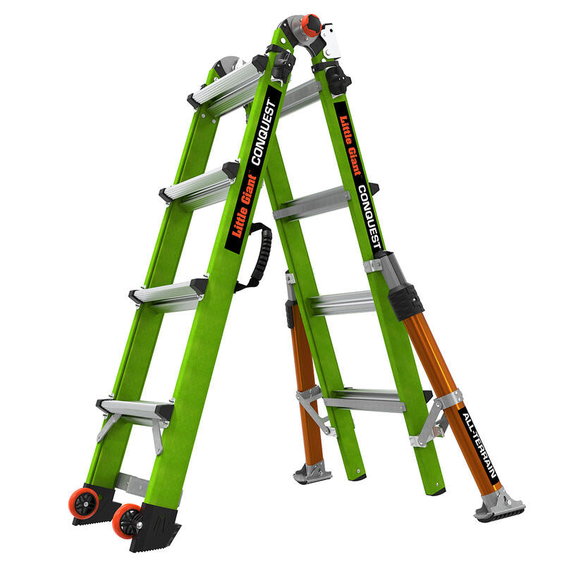 Little Giant 17107-001 - Conquest 2.0 9' - 15" All Terrain Multi Position Ladder