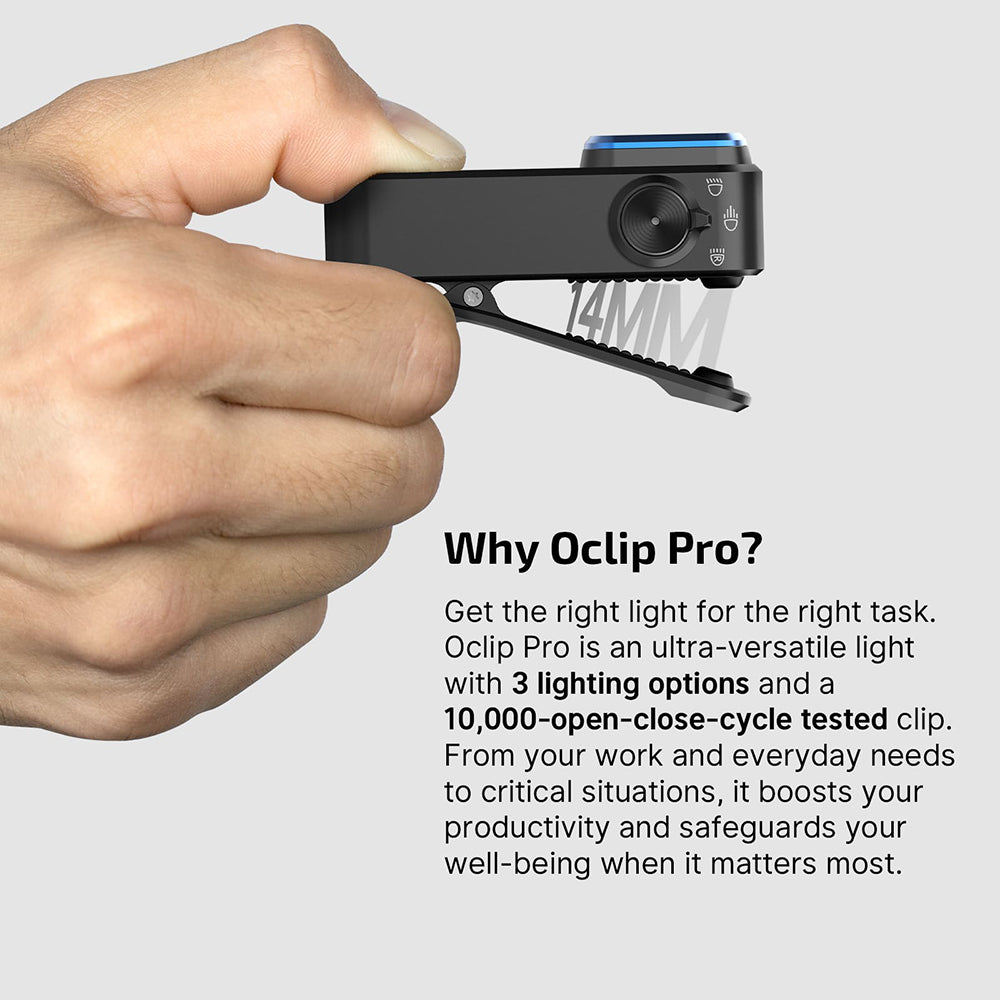 Oclip Pro Clip-On Magnetic EDC Flashlight
