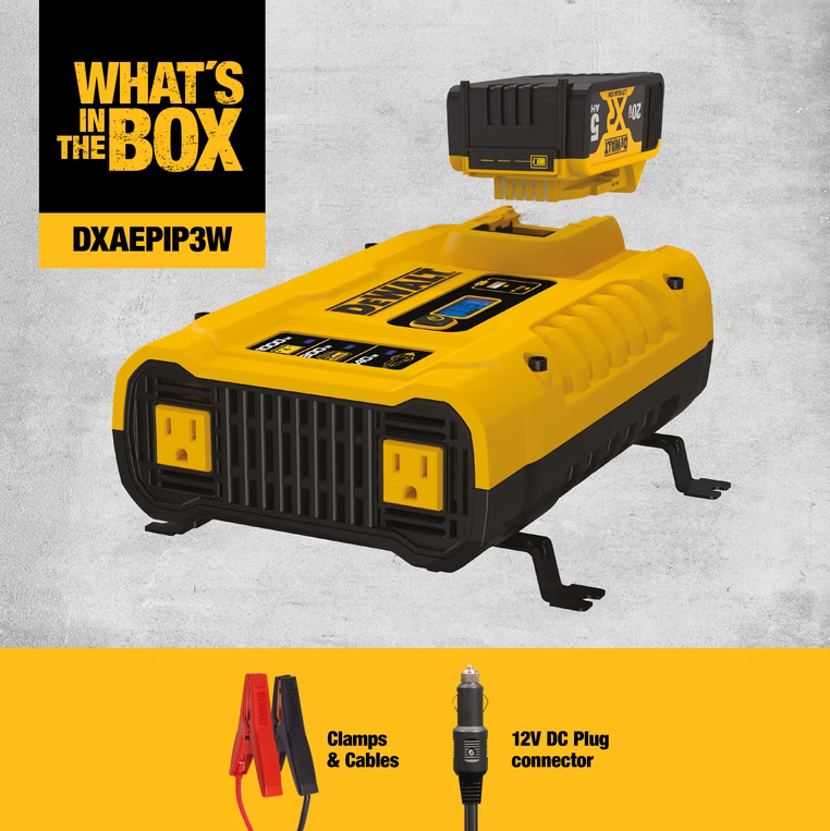 DEWALT DXAEPIP3W - 3-Way 1000-Watt Power Inverter - 20V MAX Compatible