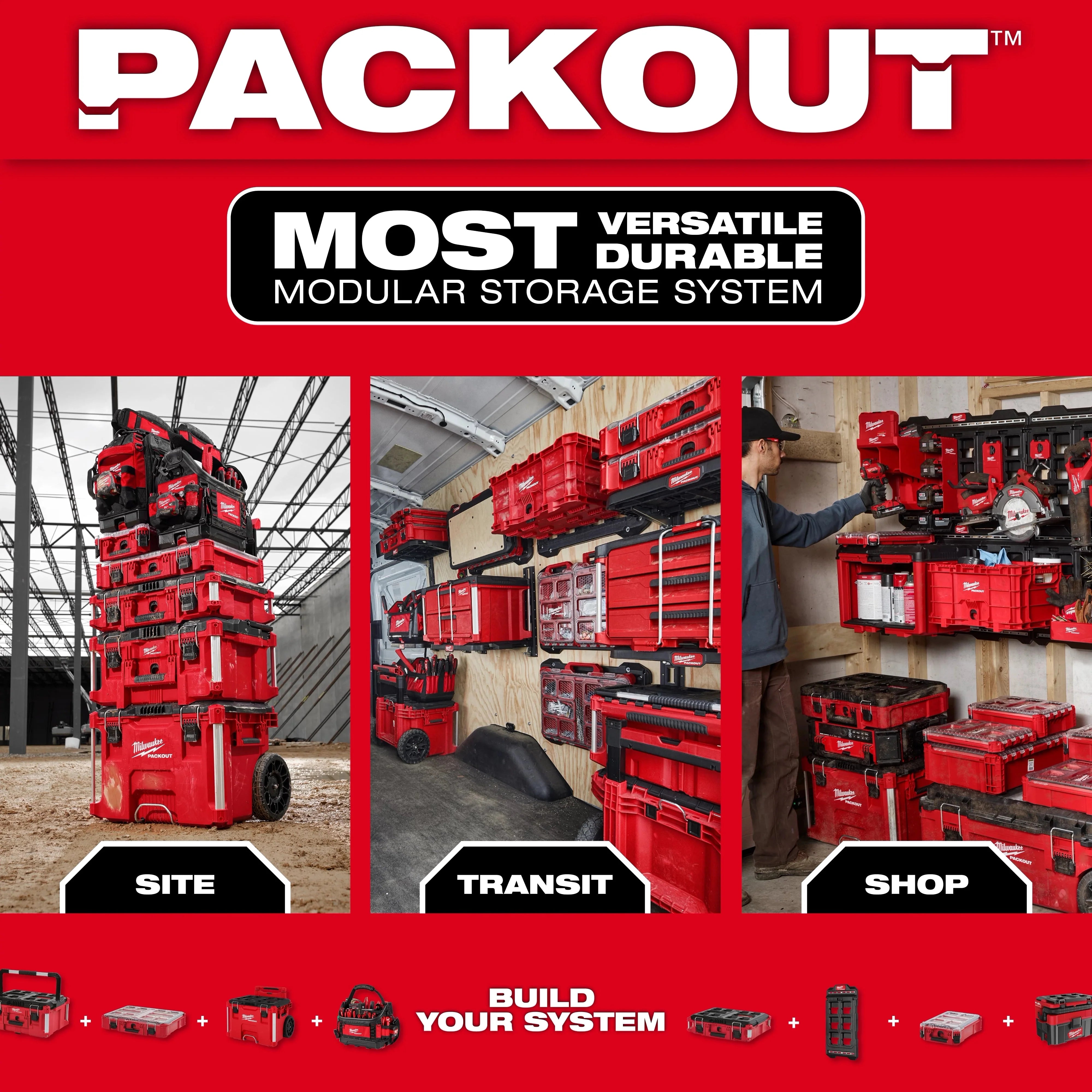 Milwaukee - 48-22-8420 - PACKOUT™ Rolling Drawer Tool Box MILWAUKEE