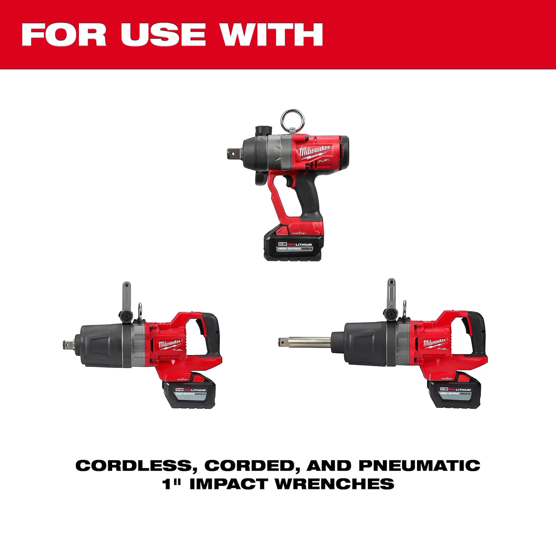 Milwaukee 49-66-7840 - SHOCKWAVE™ Impact Duty 1” Drive 7PC MM & SAE Wheel Service Socket with PACKOUT™