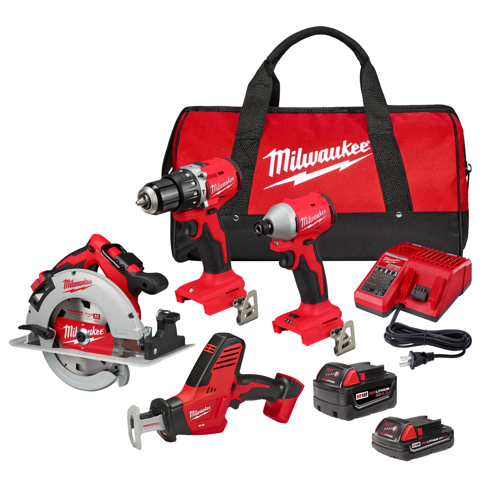 Milwaukee 3693-24CX - M18™ 4-Tool Combo Kit