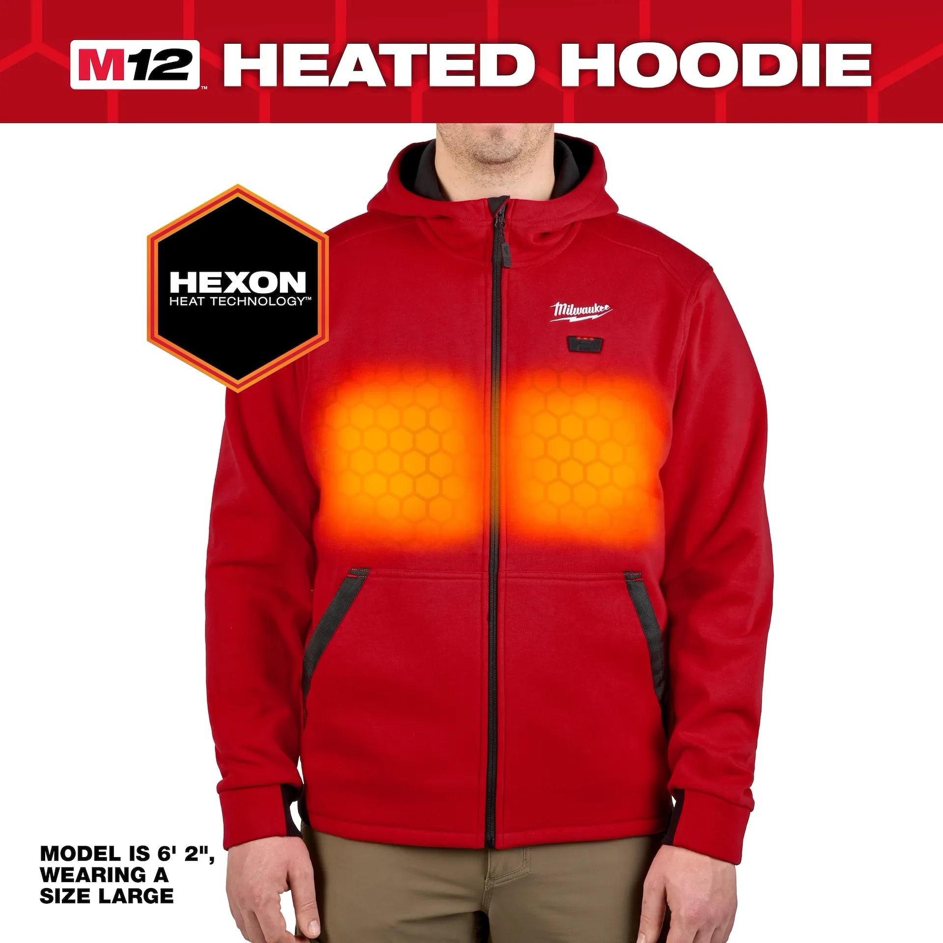 Milwaukee Men's Red Heated Jacket
