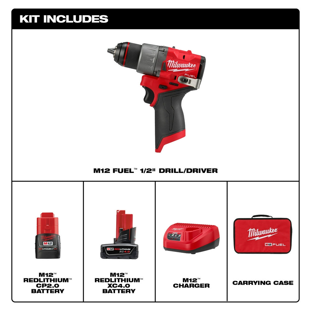 Milwaukee 3403-22 - M12 FUEL™ 1/2" Drill/Driver Kit Milwaukee