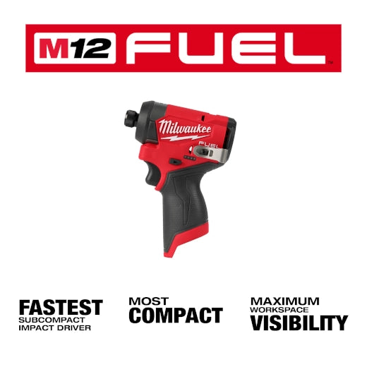 Milwaukee 3453-22HSR - M12 FUEL 1/4 Inch Hex Impact Driver Kit with 3/8 Inch High Speed Ratchet