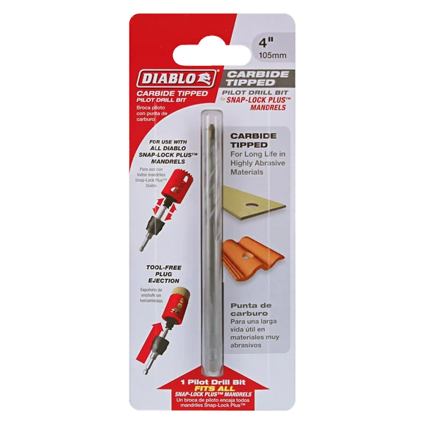 Diablo DHS4BITCT - 4" Carbide Tipped Pilot Drill Bit