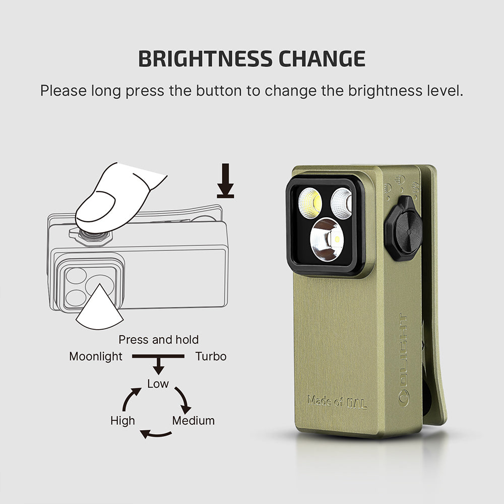 Olight Oclip Ultra Clip-On Magnetic EDC Flashlight
