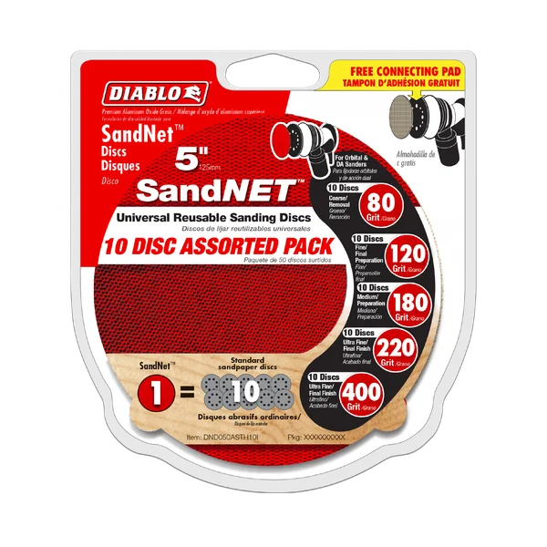Diablo DND050ASTH10I - 5" Sand Demon™ Disc Assorted Pack (10-pk)