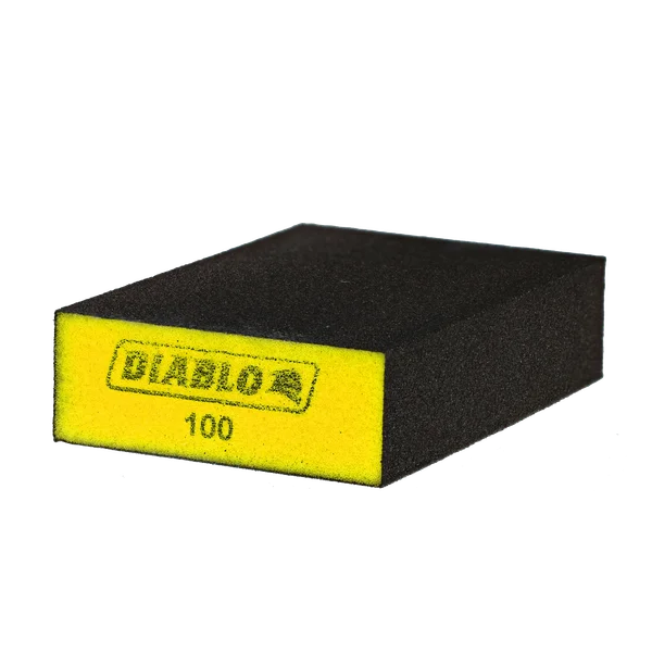 Diablo DFBLBLOFIN01G - 5" x 3" x 1" 100-Grit Large Flat Edge Sanding Sponge