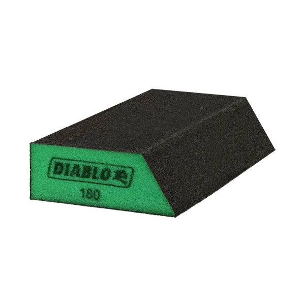 Diablo DFBLANGSFN01G - 5" x 3" x 1" 180-Grit Corner Contact Sanding Sponge