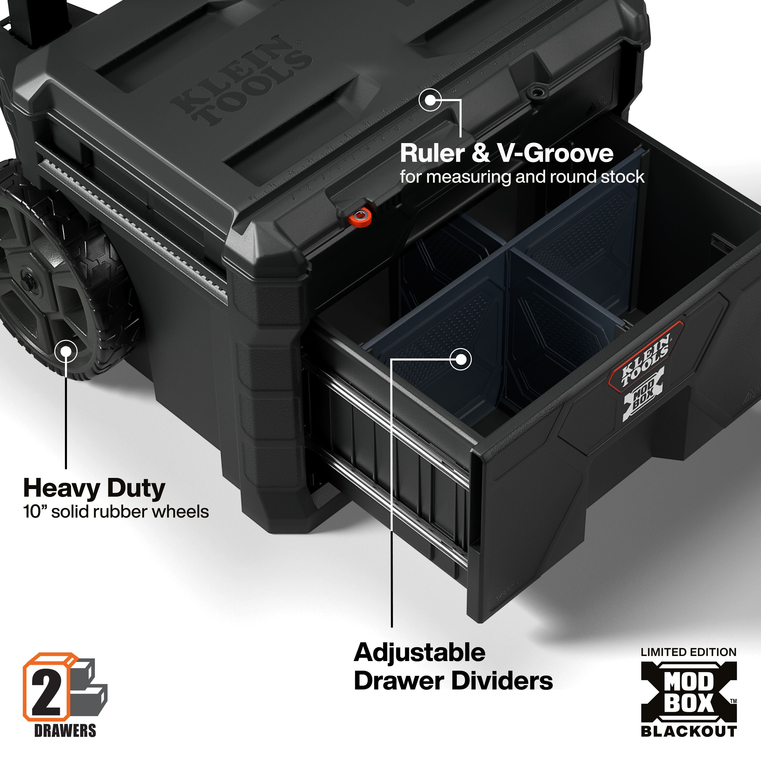 KLEIN 548BLKSTK - Limited Edition MODbox™ Blackout 3-Piece Storage Set