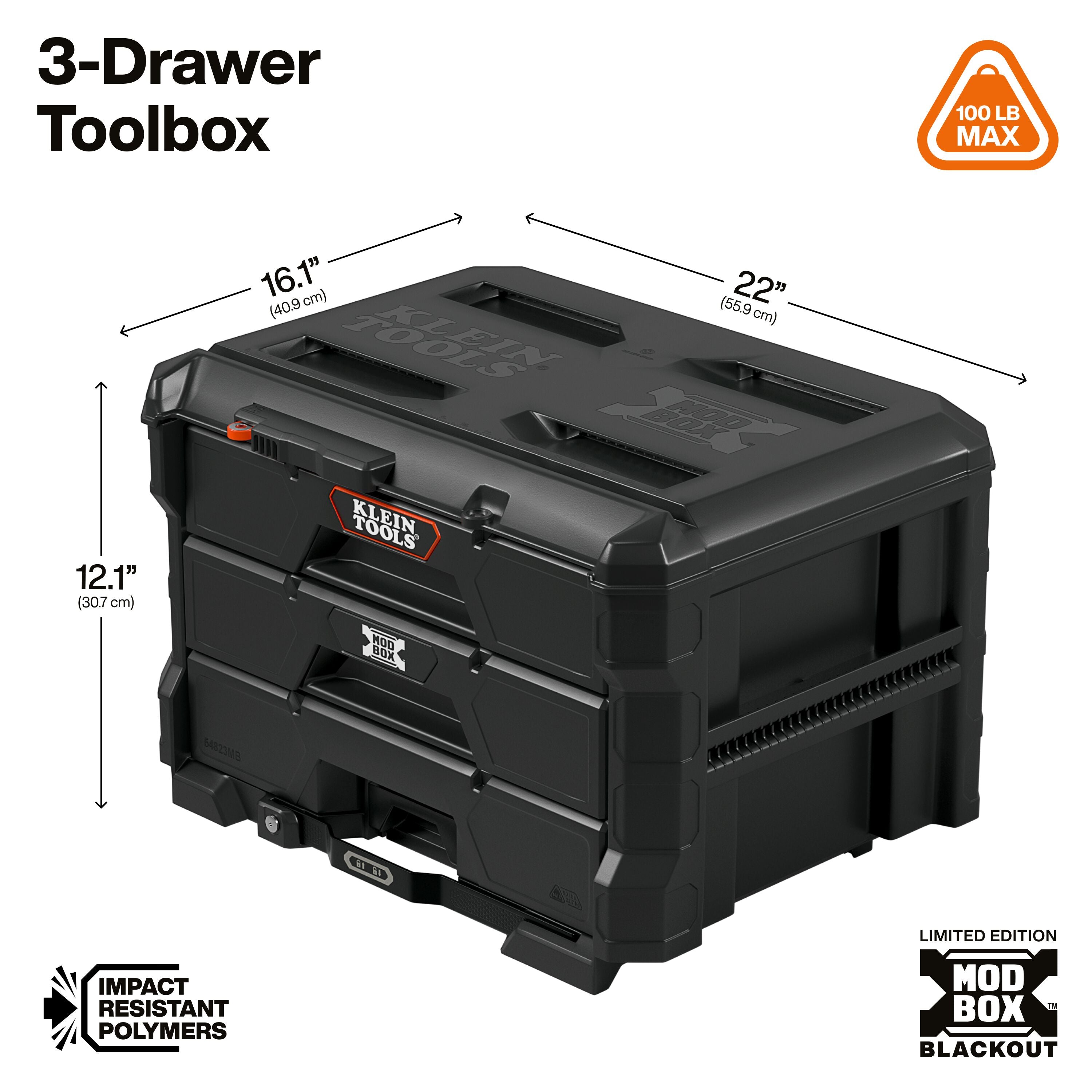 KLEIN 548BLKSTK - Limited Edition MODbox™ Blackout 3-Piece Storage Set