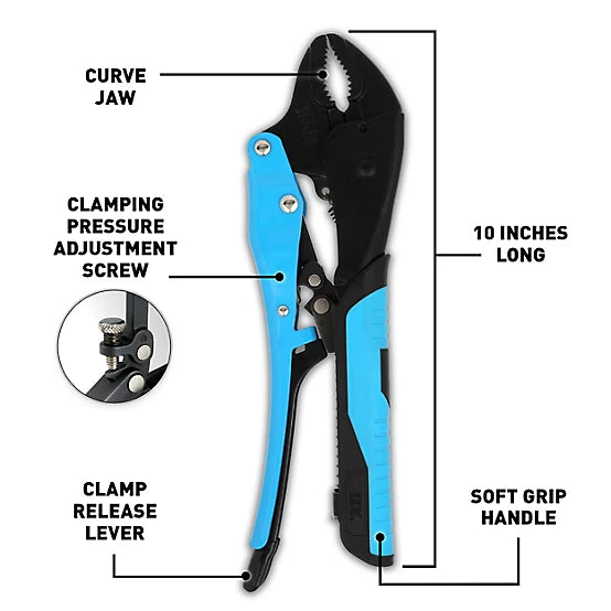 OX-P327302 - Auto Adjust 10 Inch Curve Jaw Pliers