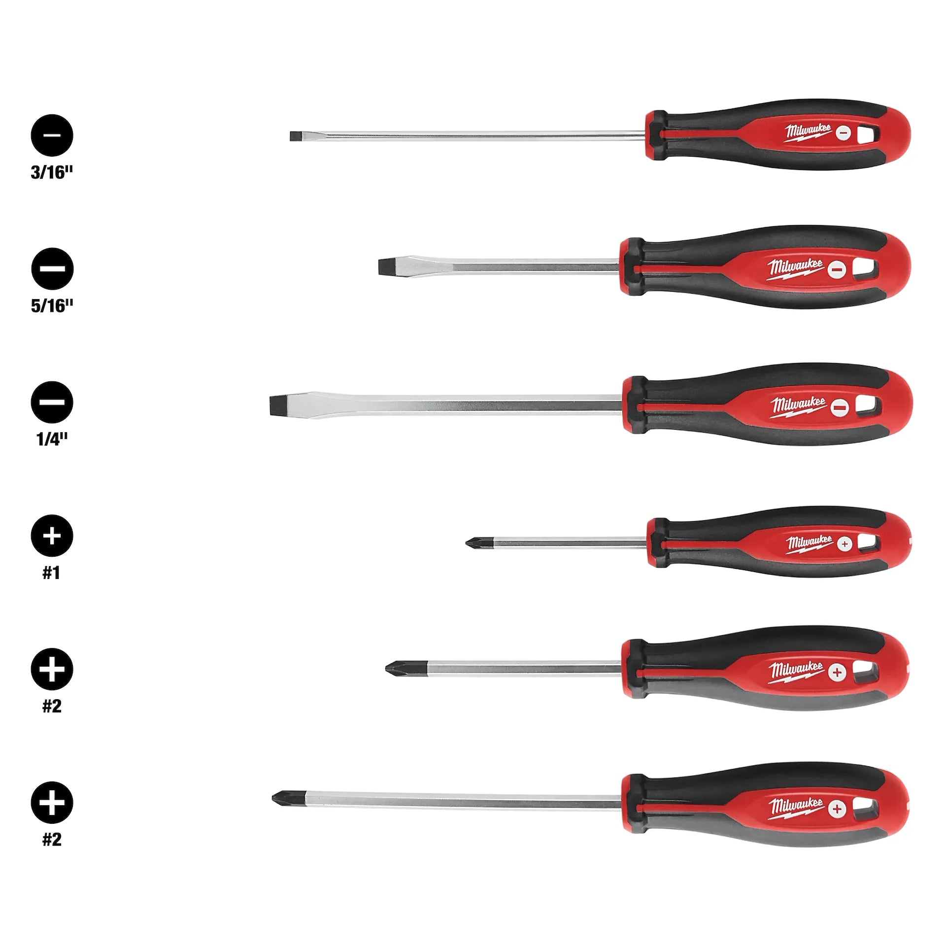 Milwaukee 48-22-2706 - 6pc Screwdriver Kit