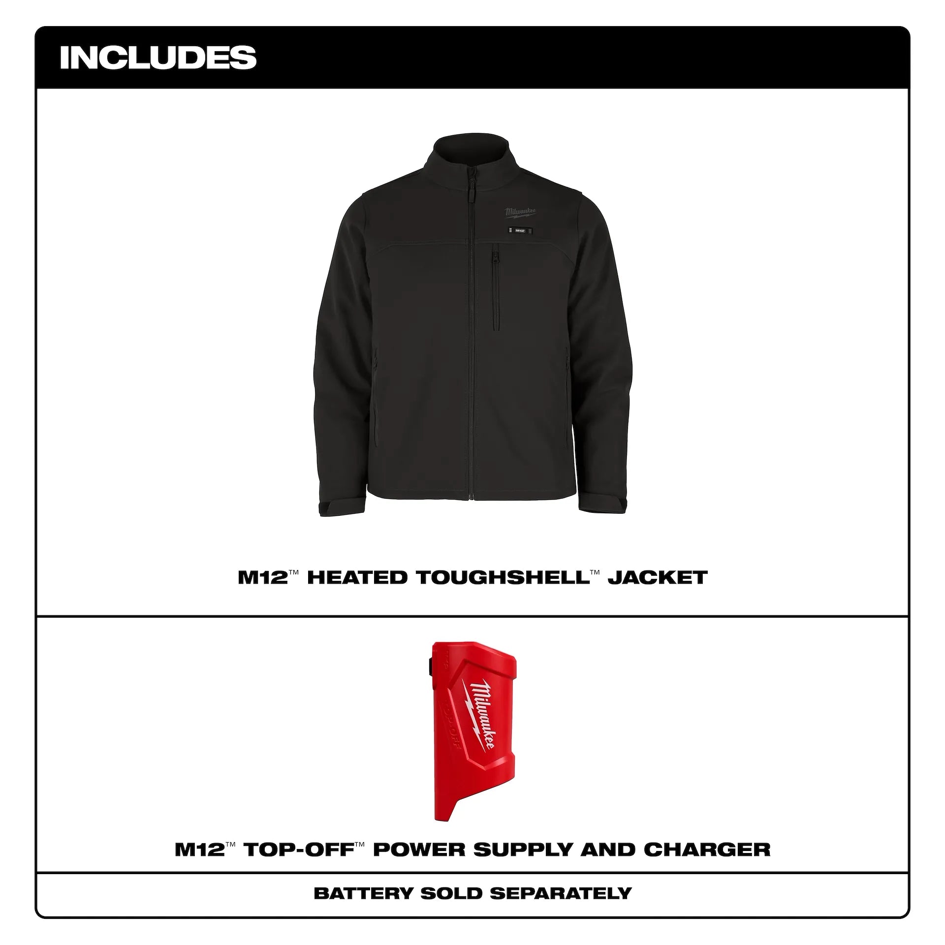 Milwaukee Men's Black TOUGHSHELL Heated Work Jacket