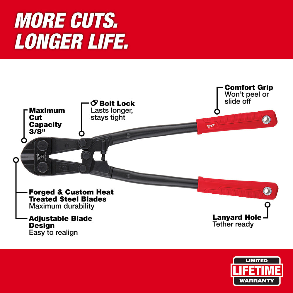 Milwaukee 48-22-4018 - 18 in. Bolt Cutter - Wise Line Tools