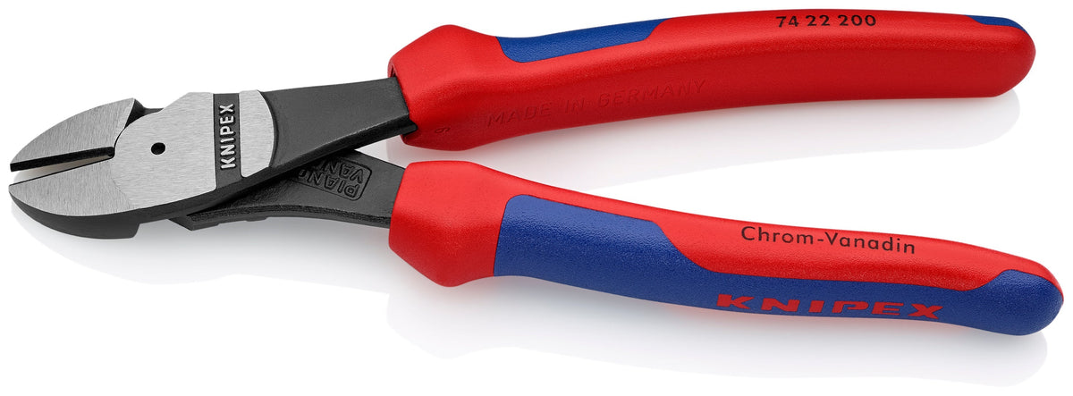 Knipex 7422200-8" High Leverage 12° Angled Diagonal Cutters KNIPEX