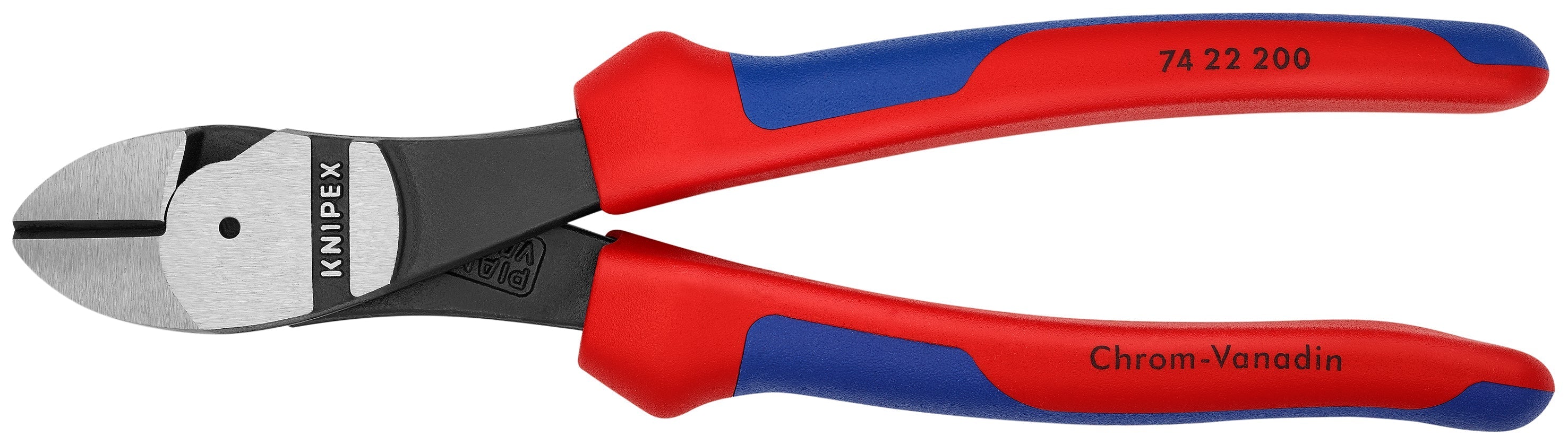 Knipex 7422200-8" High Leverage 12° Angled Diagonal Cutters KNIPEX