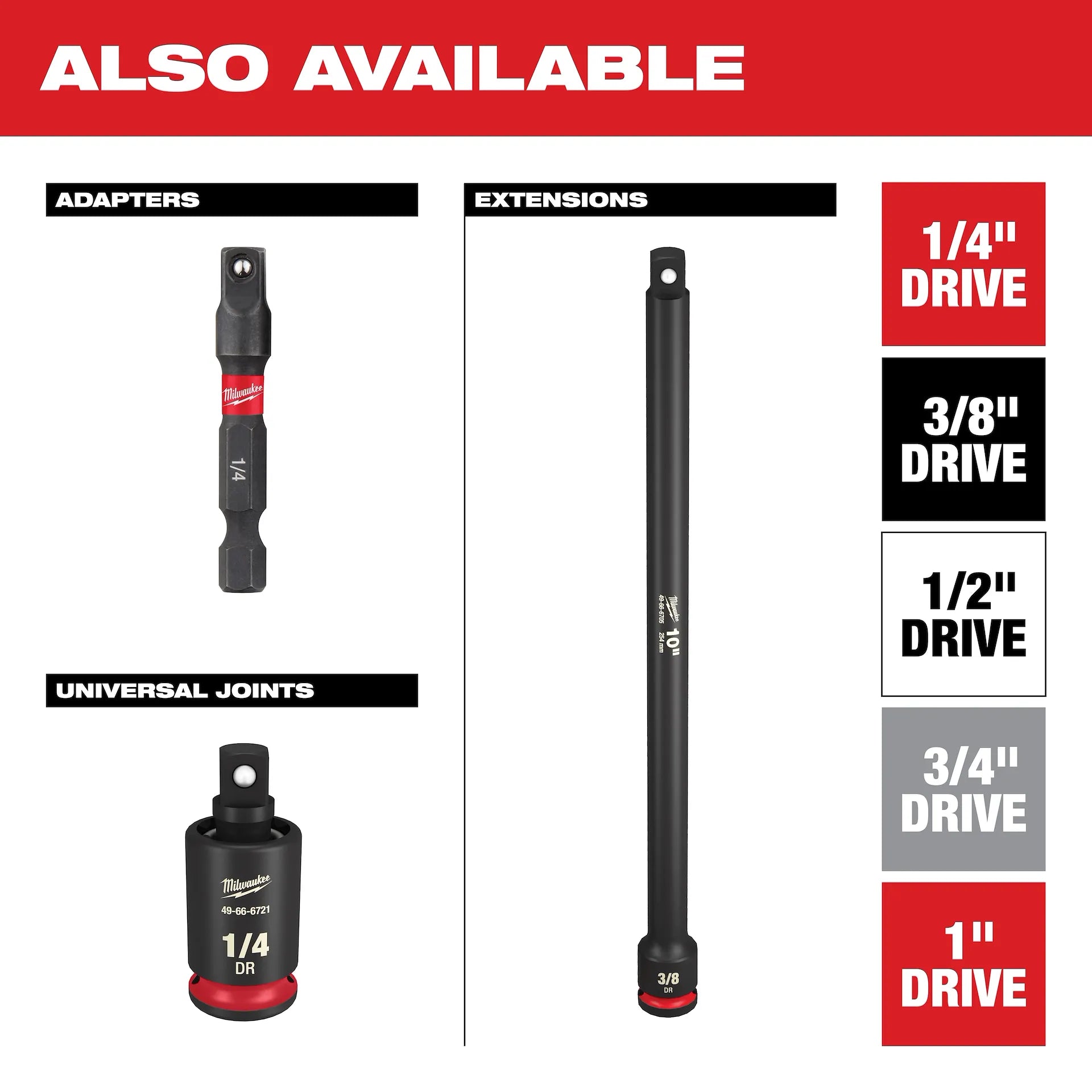 Milwaukee 49-66-7008 - 14PC SHOCKWAVE™ Impact Duty 3/8" Drive Metric Deep 6 Point Socket Set