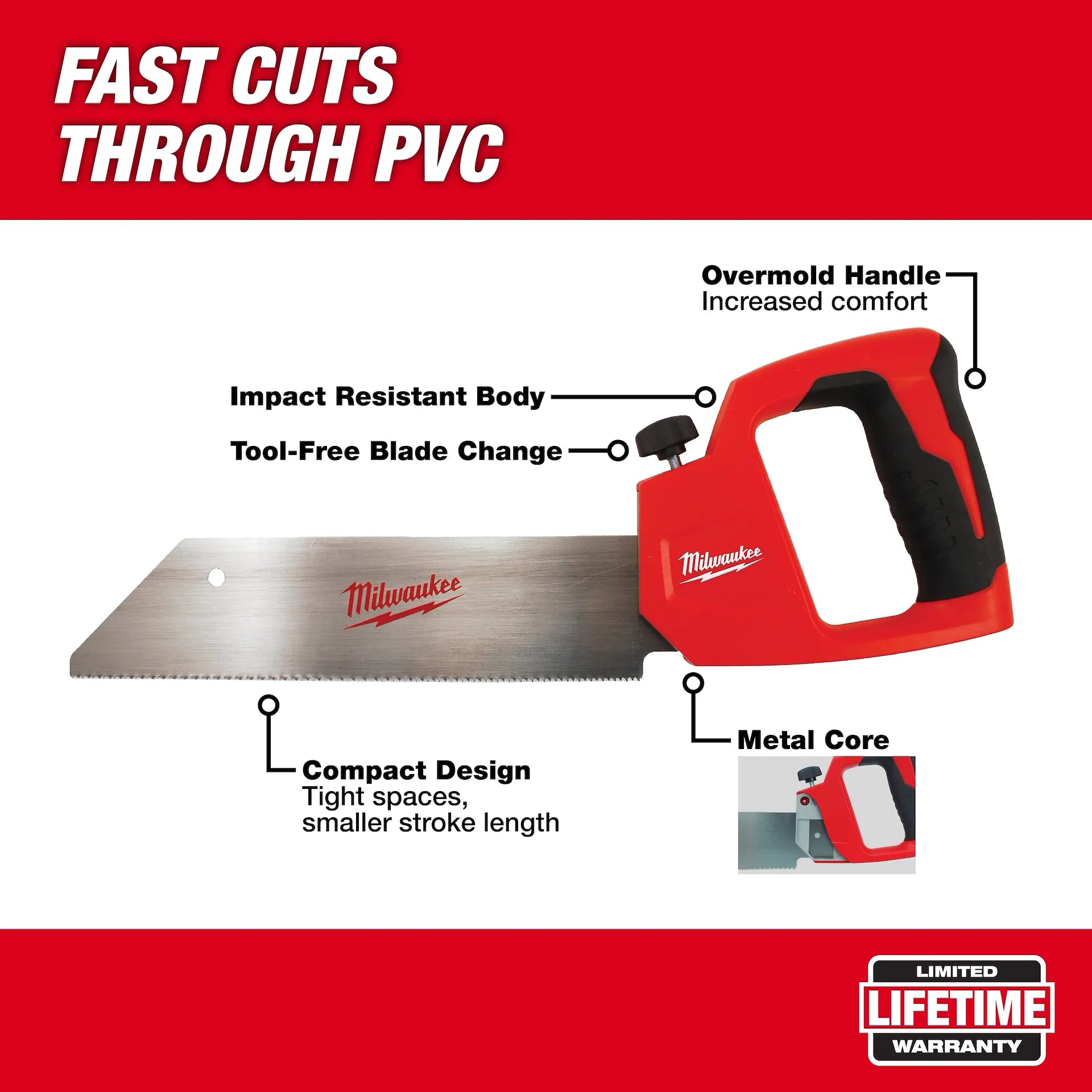 Milwaukee 48-22-0212 - 12" PVC/ABS Saw