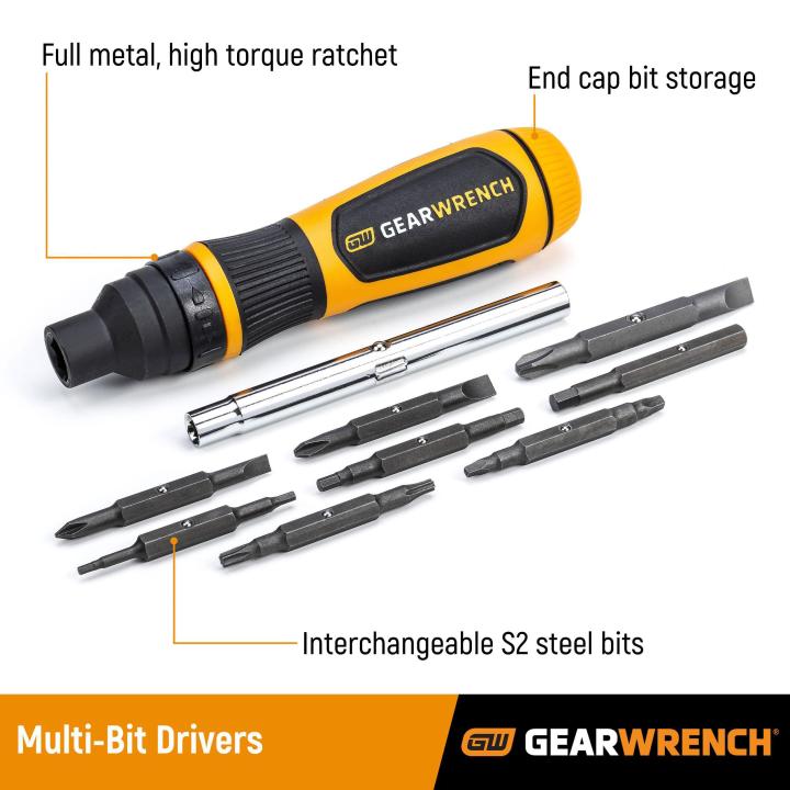 Gearwrench 80191R - 19-in-1 Ratcheting Multi-Bit Driver