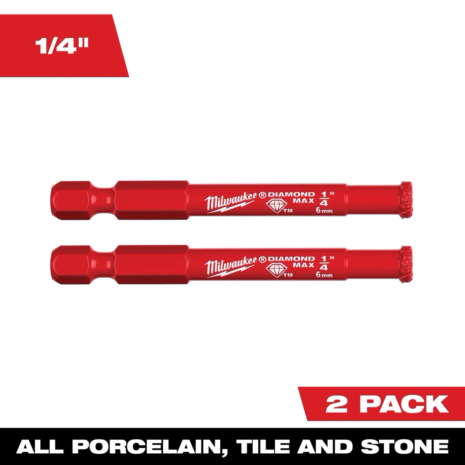 Milwaukee 49-56-0501 -1/4" DIAMOND MAX™ Hole Saw Bits - (2 Pk)