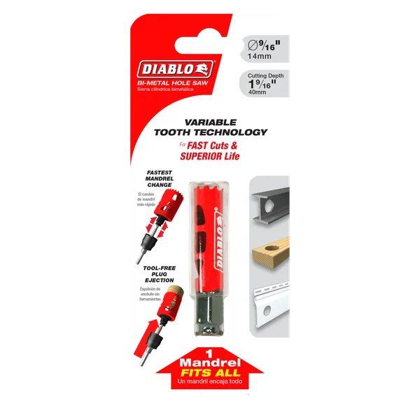 Diablo DHS0563 - 9/16" Bi-Metal Hole Saw