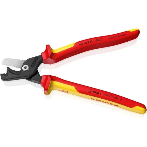 Knipex 9518225US - 9" StepCut® XL Cable Shears-1000V Insulated