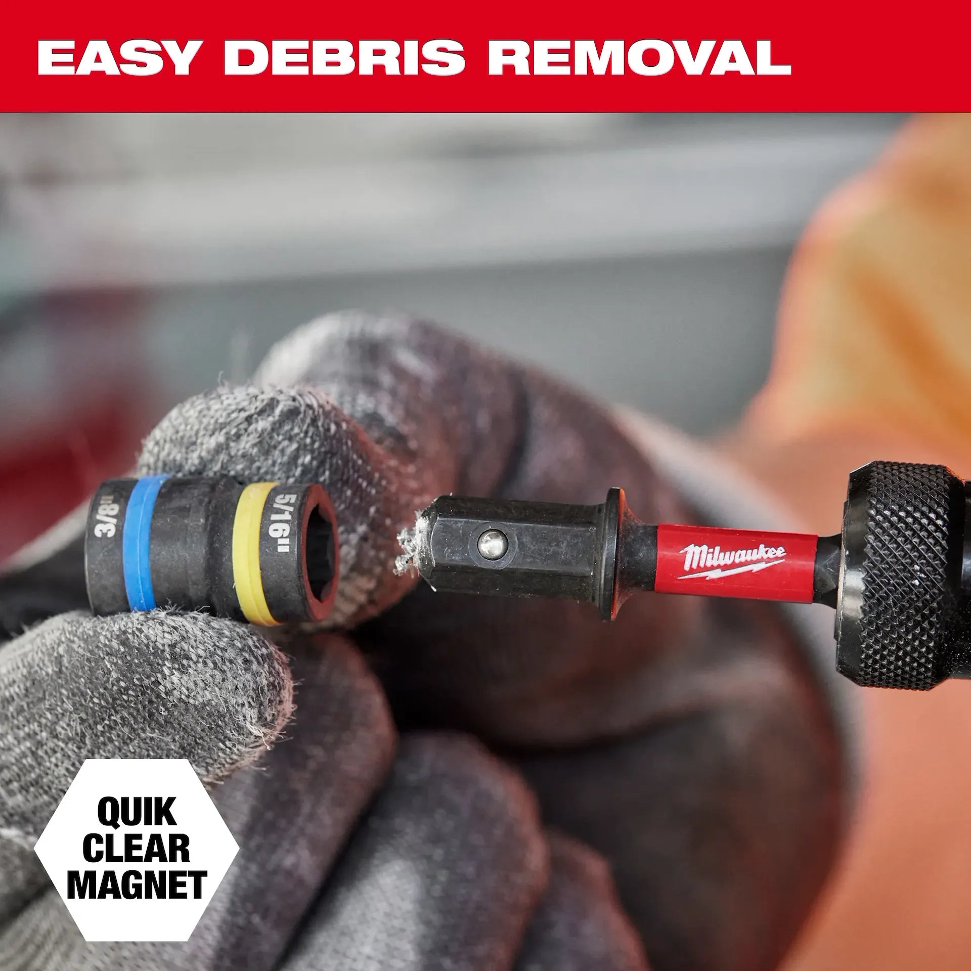 Milwaukee 49-66-4543 - 5/16" - 3/8" SHOCKWAVE Impact Duty™ QUIK-CLEAR™ 2-in-1 Magnetic Nut Driver