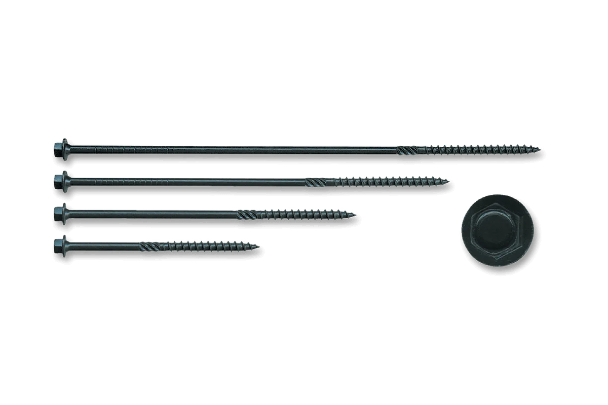 Big Timber BL148-25 - #14 x 8" 5/16"hex Log & Timber Lag Screws, Hex Head, Ruspert(25ct)