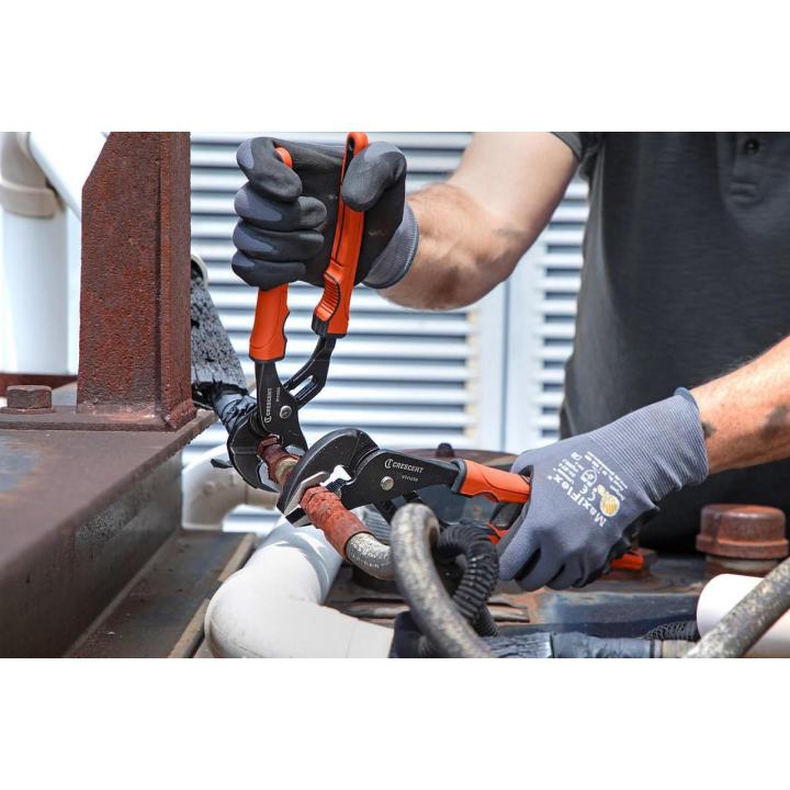 Crescent RT400SGSET2R-05 - 2 Piece Grip Zone™ V-Jaw Tongue & Groove Plier Set with Dual Material Rawhide Handle