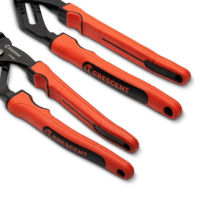 Crescent RT400SGSET2R-05 - 2 Piece Grip Zone™ V-Jaw Tongue & Groove Plier Set with Dual Material Rawhide Handle
