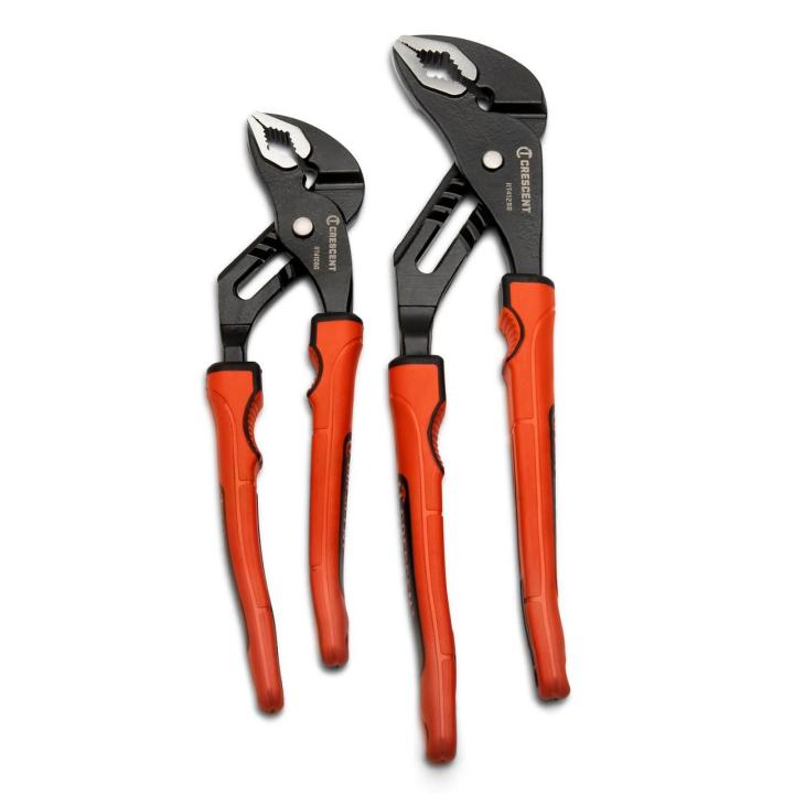 Crescent RT400SGSET2R-05 - 2 Piece Grip Zone™ V-Jaw Tongue & Groove Plier Set with Dual Material Rawhide Handle