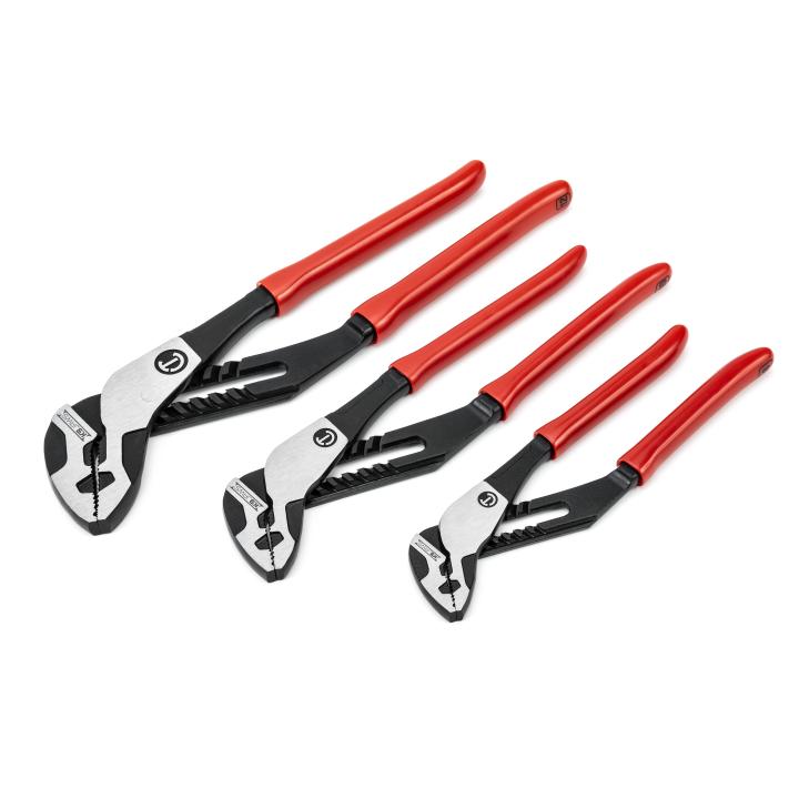 Crescent RTZ2SET3 - 3 Piece Z2 K9 Straight Jaw Dipped Handle Tongue and Groove Plier Set