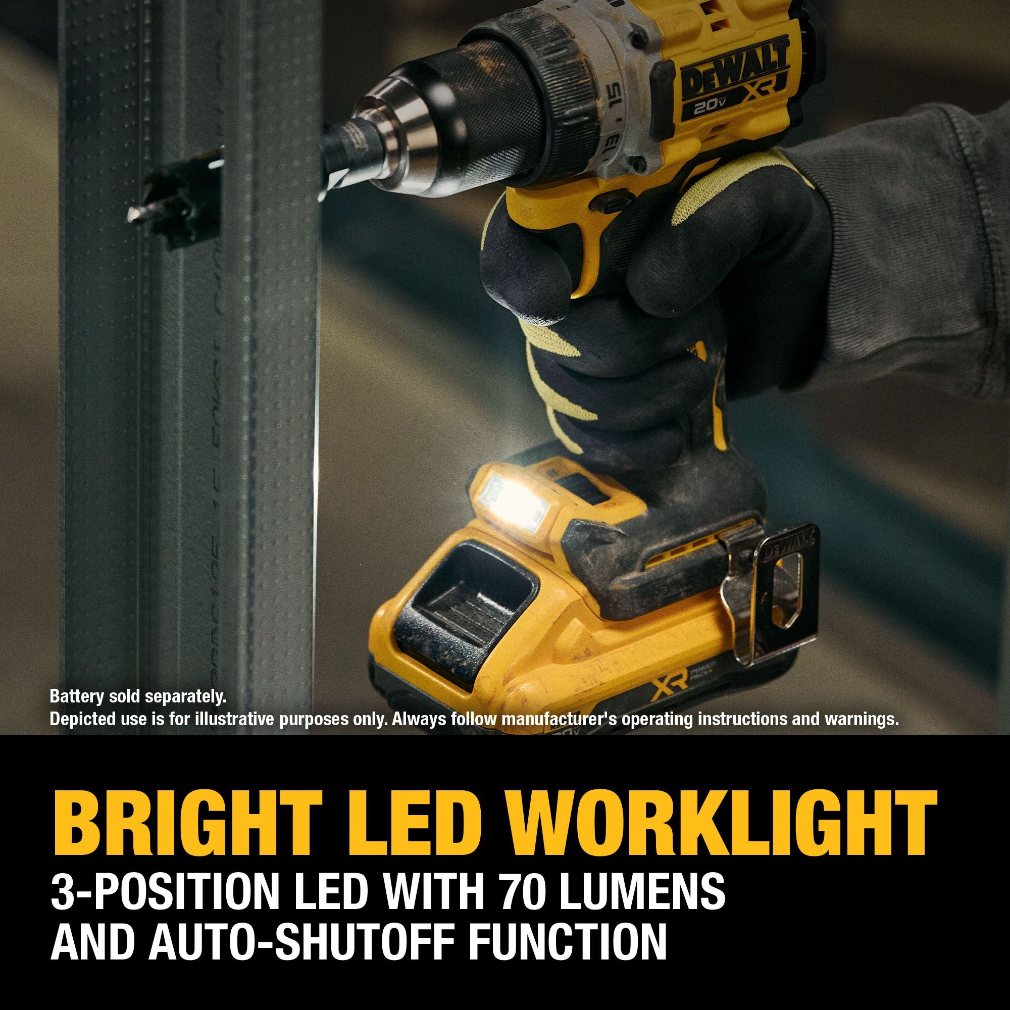 DEWALT DCD801B – DEWALT 20V MAX* XR® Brushless Cordless 1/2 in. Drill/Driver (Tool Only) DEWALT