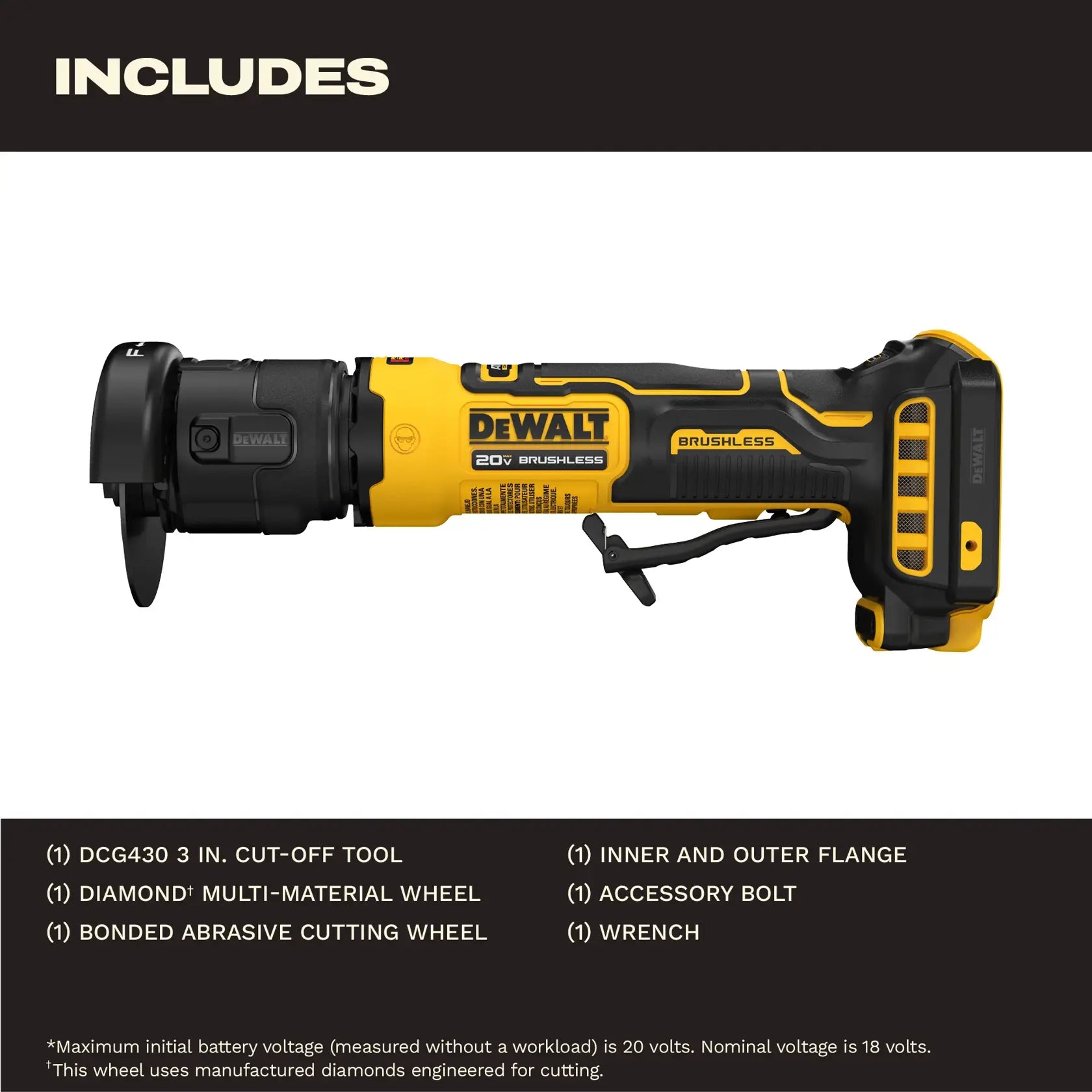 DEWALT DCG430B - ATOMIC™ 20V MAX* 3 in. Cut-Off Tool (Tool Only)